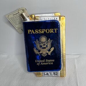Old World Christmas OWC Passport Travel Glass Blown Ornament